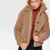 Only ONLEMILY Teddy Jacket OTW Noos, Cuban Sand, M Femme