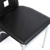 Chaises de Salle à Manger élégantes Lot de 6, Chaise Salle Manger avec Dossier de 58,5 cm de Hauteur, Chaise de Salon en Cuir PVC pour Cuisine, Salle à Manger, Jardin (6, Noir)