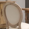 41RBMGiMXjL._AC_.jpg HOMCOM Lot de 2 chaises de Salle à Manger - Chaise de Salon médaillon Style Louis XVI - Bois Massif sculpté, patiné - Aspect Lin Beige