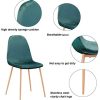 41Sfn1joXSL._AC_.jpg GOLDFAN Lot de 4 Chaises de Salle à Manger Chaises en Velours Fauteuil Rembourré Chaise de Cuisine Salon avec Pieds en Métal Vert