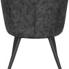 WOLTU BH313dgr-1 1 pièce Chaise de Salle à Manger en Velours avec Dossier en Pétale et Pieds en Métalliques Fauteuil Relaxant Chaise de Réception Gris Foncé