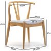 VS Venta-stock Pack 2 chaises Rustic, Couleur Chêne, Bois Massif, 55 cm (Longueur) 54,5 cm (Profondeur) 76 cm (Hauteur)