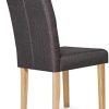 IDMarket - Lot de 4 chaises POLGA capitonnées Gris Anthracite pour Salle à Manger