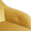 MEUBLE COSY Lot de 2 Chaise Salle à Manger Scandinaves en Velours Jaune Fauteuil Salon Design avec Accoudoirs, 56x59x75cm
