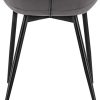 WOLTU 4 Chaises de Salle à Manger en Velours et métal,Chaises de Salon Chaises de Cuisine Gris Foncé BH209dgr-4