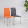 41WDMCwdIFS._AC_.jpg Albatros Verona Lot de 4 chaises, Noir, Pieds Chrome, SGS Tested