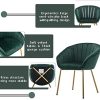 chairus Chaise Fauteuil en Velours avec Pieds en Métal Moderne Chaises de Salle à Manger pour Chamber Salon (Vert)
