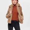 Only ONLEMILY Teddy Jacket OTW Noos, Cuban Sand, M Femme