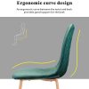 41XtTG6w2UL._AC_.jpg GOLDFAN Lot de 4 Chaises de Salle à Manger Chaises en Velours Fauteuil Rembourré Chaise de Cuisine Salon avec Pieds en Métal Vert