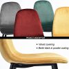 41YecwBoVL._AC_.jpg Furnish 1 Lot de 4 Chaises Scandinave Fauteuil Industriel Velours Jaune Pied Métal Salle à Manger Cuisine Salon Bureau Chambre Travail à Distance Chaise de Bureau