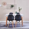 Un Ensemble avec 4 chaises de Salle à Manger Confortables dans Un Style Design Nordique, des Meubles de Loisirs avec des Pieds en Bois Massif, adaptés pour Le Salon, la Salle à Manger, Le café (Noir)