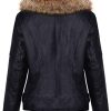Geschallino Veste en Cuir PU Femme, Veste avec Poches Zippées, Floral Veste Courte pour Automne, Printemps