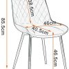 WOLTU BH210an-2 Chaises de Salle à Manger Lot de 2,Chaises de Cuisine Assise en Similicuir Pied en métal,Anthracite