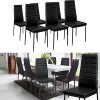 41gI2vP0tGL._AC_.jpg IZTOSS Lot de 6 Chaise Cuisine, Chaise de Salle à Manger, Dossier Haut de la Cuisine, Chaise de Salle à Manger Confortable et Durable - Noir (6)