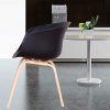 41hHhOYPmQL._AC_.jpg Chaise de salle à manger nordique rétro avec dossier simple - Noir - 4