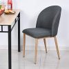 Homcom Lot de 2 chaises de Salle à Manger Chaise de Salon Pieds en métal Imitation Bois 50 x 58 x 85 cm Gris