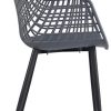 41l58pAOnoL._AC_.jpg IDIMEX Lot de 4 chaises Lucia pour Salle à Manger ou Cuisine au Design Retro avec accoudoirs, Coque en Plastique Gris et 4 Pieds en métal laqué Noir