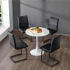 Asukale Lot de 2 chaises de salle à manger avec pieds en métal Noir