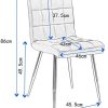 Lestarain Lot de 6 Chaises de Salle à Manger Rétro Chaises de Cuisine Chaises de Salon Rembourrée en Velours,Pied en métal,Chaises avec Dossier Gris Foncé