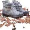 Angkorly - Chaussure Mode Bottine Motard Couverte Femme Boucle lanière tressé Talon Bloc 3.5 CM - Intérieur Légèrement Fourrée