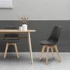 Futurefurniture.® Lot de 4 chaises de salle à manger avec pieds en bois de hêtre massif Noir