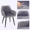 Lot de 2 Chaises de Salle à Manger Chaise Velours Chaises Scandinaves Fauteuil Chaise de Cuisine Rembourrée en Tissu Chaise de Salon Rétro, Gris