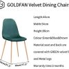 41oLZhzaK8L._AC_.jpg GOLDFAN Lot de 4 Chaises de Salle à Manger Chaises en Velours Fauteuil Rembourré Chaise de Cuisine Salon avec Pieds en Métal Vert