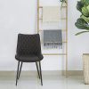 WOLTU BH210an-2 Chaises de Salle à Manger Lot de 2,Chaises de Cuisine Assise en Similicuir Pied en métal,Anthracite