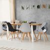 IDMarket - Lot de 6 chaises SARA Gris foncé, Gris Clair, Blanc, Noir et patchworks Noirs, Gris et Blancs