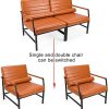 41pfsKMtc8S._AC_.jpg BlueOcean Furniture Lot de 2 chaises d'appoint en cuir synthétique avec pieds en métal rembourrés pour canapé, salon, chambre, étude, balcon