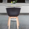 41q6fODlIuL._AC_.jpg Chaise de salle à manger nordique rétro avec dossier simple - Noir - 4