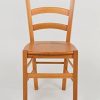 Tommychairs - Set 4 chaises Venice pour Cuisine, Bar et Salle à Manger, Robuste Structure en Bois de hêtre peindré en Couleur Miel et Assise en Bois