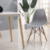 BenyLed Lot de 6 Chaises de Salle à Manger Contemporaines en Plastique Design Rétro Chaise D'appoint pour Salle à Manger, Cuisine, Bureau, Restaurant, etc (Gris)