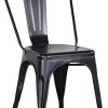 41tmB92qOL._AC_.jpg BenyLed Lot de 4 Chaises de Salle à Manger Empilables en Métal Style Industriel Vintage, Convient pour Une Utilisation Intérieure et Extérieure, Chaise de Jardin, Noir