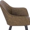 WOLTU BH251dbr-1,1 Chaise de Salle à Manger Moderne Chaise de Cuisine en Similicuir et métal,Brun Foncé