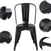 41udk91A4jL._AC_.jpg BenyLed Lot de 4 Chaises de Salle à Manger Empilables en Métal Style Industriel Vintage, Convient pour Une Utilisation Intérieure et Extérieure, Chaise de Jardin, Noir