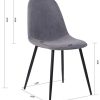 MEUBLE COSY Lot de 4 Chaise de Salle à Manger Scandinave Fauteuil de Salon Cuisine Bureau