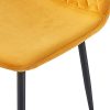 JYMTOM Lot de 4 chaises de Salle à Manger en Velours avec Pieds en métal et Dossier en Tissu Jaune 4 pièces…