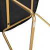 WOLTU Lot de 6 Chaises de Salon Chaises de Cuisine en Velours et métal,Chaises de Salle à Manger Noir BH246sz-6