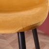 41xs6hj5vuL._AC_.jpg Furnish 1 Lot de 4 Chaises Scandinave Fauteuil Industriel Velours Jaune Pied Métal Salle à Manger Cuisine Salon Bureau Chambre Travail à Distance Chaise de Bureau