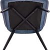 41zars9N6oL._AC_.jpg BlueOcean Furniture Lot de 2 chaises de salle à manger rembourrée en velours avec accoudoirs, dossier et pieds en métal