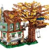 Myste Architecture Bâtiment Cabane dans Les Arbres dautomne avec Balançoire, 4761Pièces MOC Modular Maison Jeu de Construction, Compatible avec Lego Ideas 21318