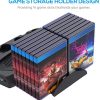 51-ic8HAOFL._AC_.jpg FYOUNG Support avec Ventilateur de Refroidissement Compatible avec PS5, Chargeur Manette Compatible avec Playstation 5, Station avec 14 Stockage pour Jeu