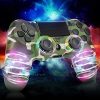 5107cgLkCML._AC_.jpg Manette sans fil pour PS4, manette de jeu pour PlayStation 4 avec câble USB, camouflage vert (Green Camo)