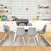 Lot de 6 Chaises de Salle à Manger en Chêne - Chaise Scandinave avec Rembourrée Confort Ergonomique Design Rétro - Chaise de Bureau Cuisine Pieds de chêne - Gris