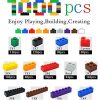514bDHcV3JL._AC_.jpg WYSWYG Briques de Construction de 1000 Pièces, Building Bricks Block Ensemble de Blocs pour Enfants de 6 Ans Plus,Compatible avec Toutes Les Marques Principales, 10 Couleurs Classiques, 14 Formes