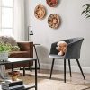 516EvYP8ocL._AC_.jpg SONGMICS Lot de 2 Chaise de Salle à Manger, Fauteuil, Siège Moderne rembourrée, avec Dossier, Pieds en métal et revêtement en Velours, pour Salle à Manger, Chambre, Gris LDC83GY02