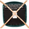 51AOfPv7szL._AC_.jpg GOLDFAN Lot de 4 Chaises de Salle à Manger Chaises en Velours Fauteuil Rembourré Chaise de Cuisine Salon avec Pieds en Métal Vert
