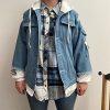 Femme Blousons Attack on Titan Unisexe Hoodies Denim Veste Manteau Sweat à Capuche CosplayCostume