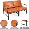 51B4wN4pHdS._AC_.jpg BlueOcean Furniture Lot de 2 chaises d'appoint en cuir synthétique avec pieds en métal rembourrés pour canapé, salon, chambre, étude, balcon